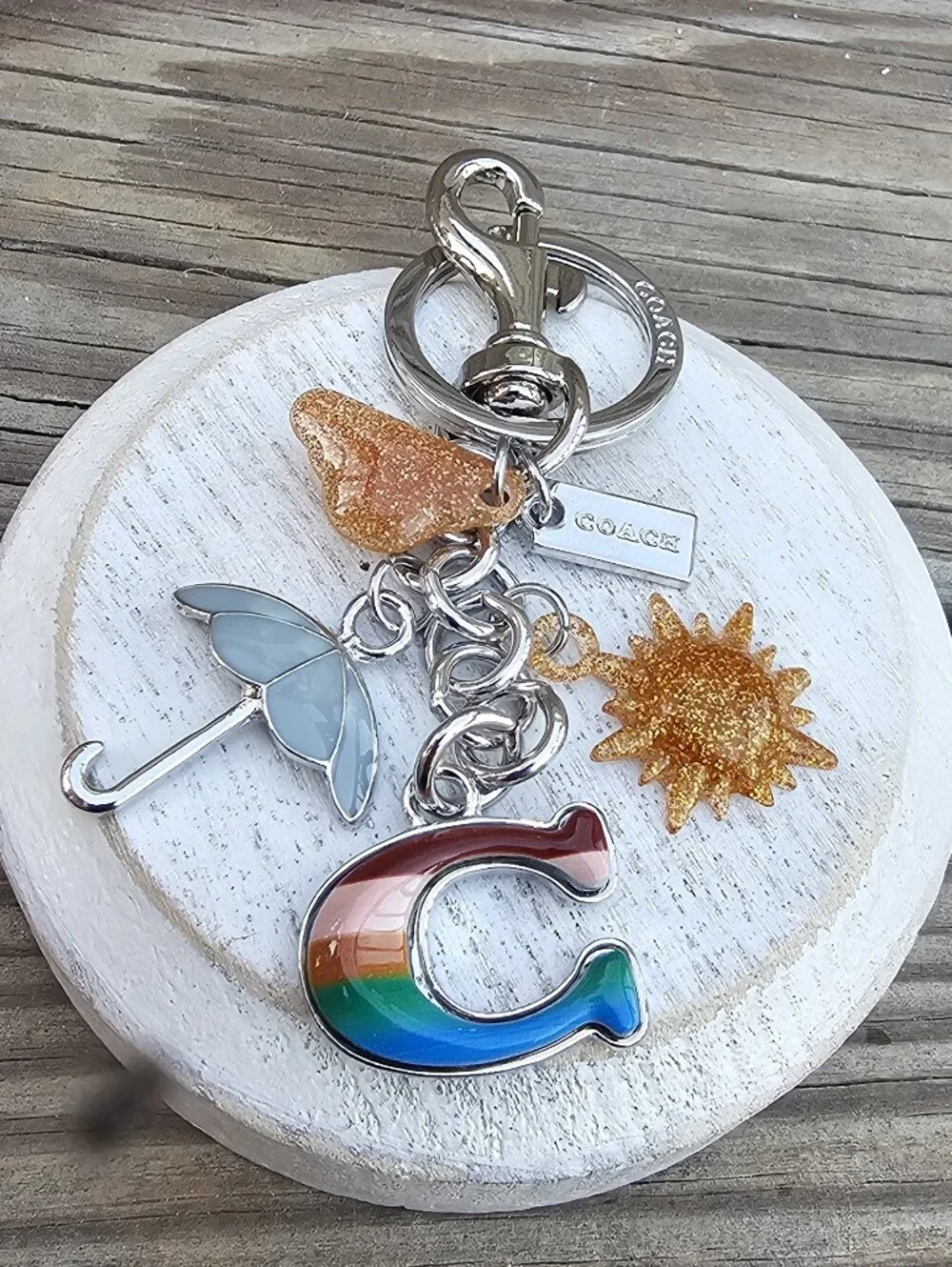 Coach Multicolor Rainbow Summer Bag Charm